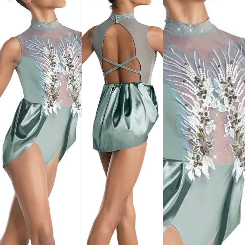Revolution 10th House Dance Costume sage green HERA TH23102 LC-large child
